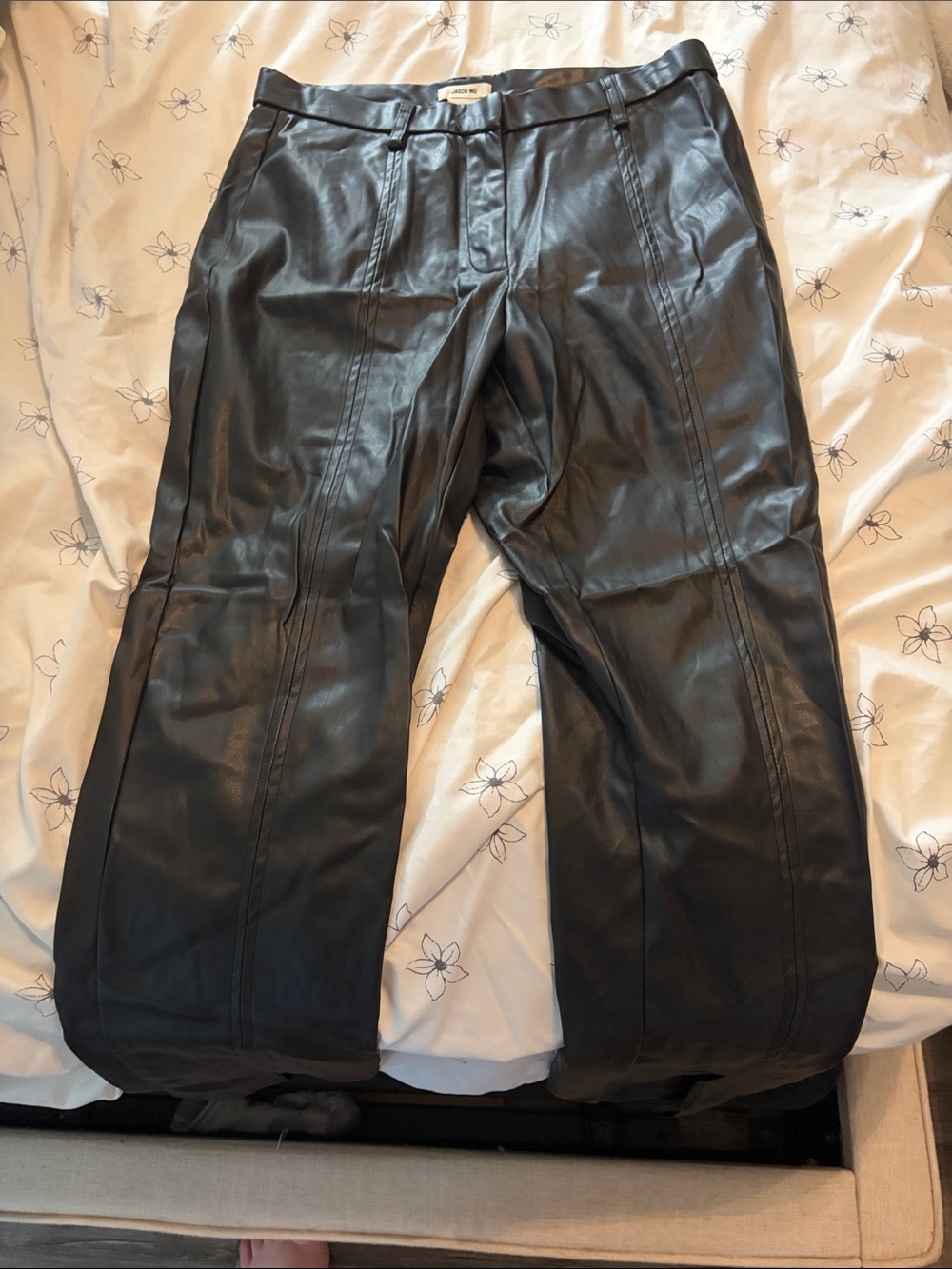 NWT Jason WU Black Faux Leather Pants